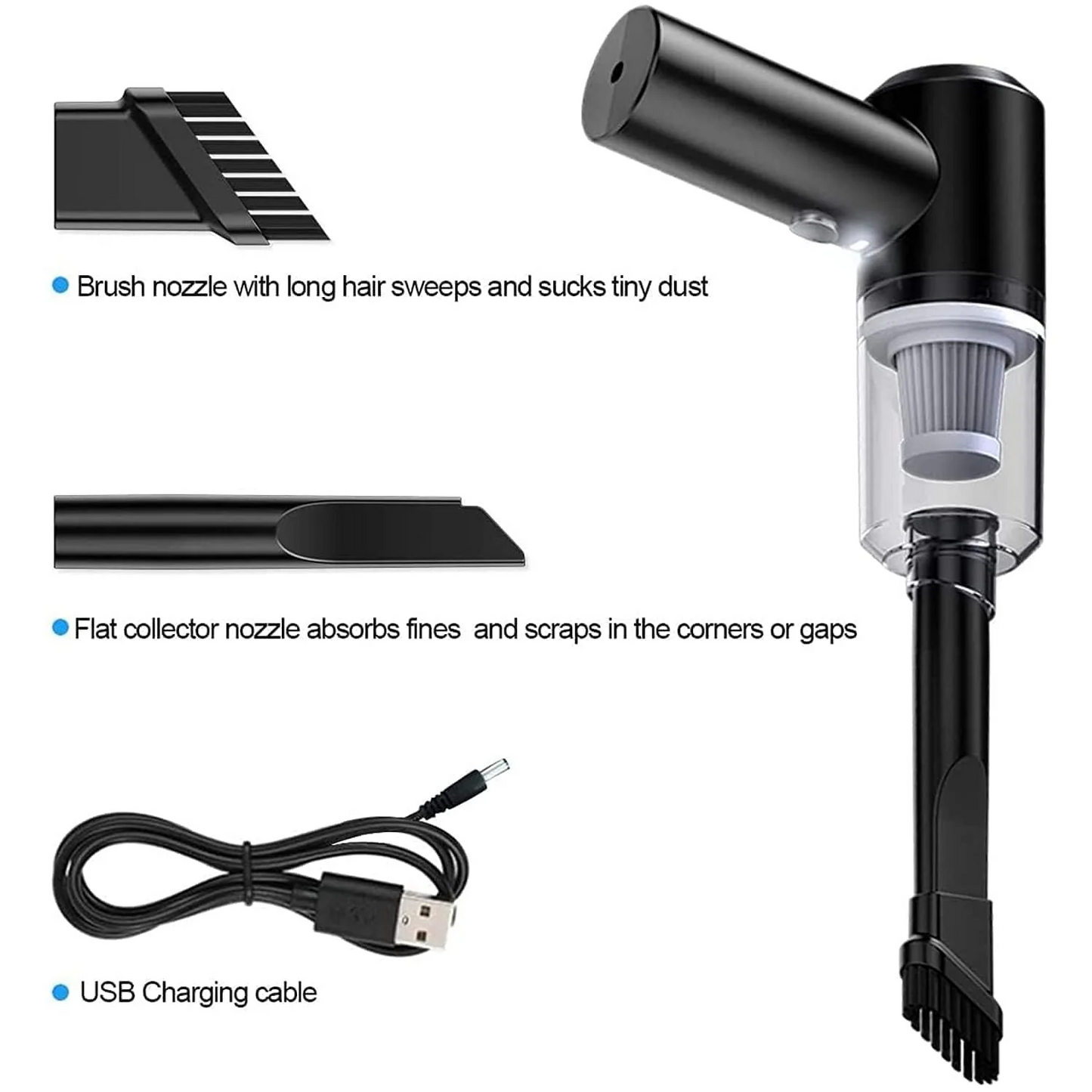 Mini Car Vacuum Cleaner (Rechargeable)